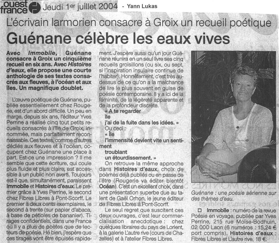 Ouest France1er JUILLET 2004.